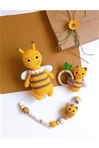 USTAHOBİEVİ Amigurumi Arı Yeni Doğan Set Organik Oyuncak