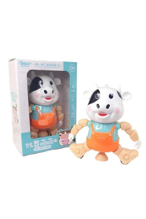 Prestij Oyuncak Sesli Müzikli 360 Derece Dans Eden Dönen Inek