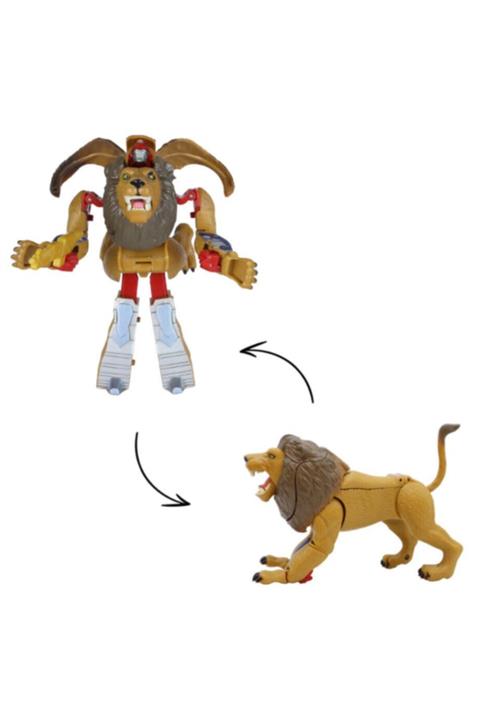 MuditaToys Oyuncak Dönüşen Robo-hayvan Aslan War Hero Orman Kralı