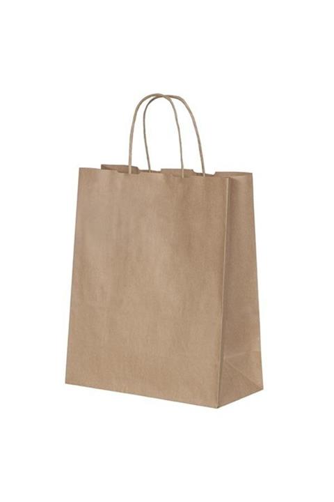 Kraft Çanta 31x12x41 ( 50 Adet ) ( Kağıt Poşet Çanta )