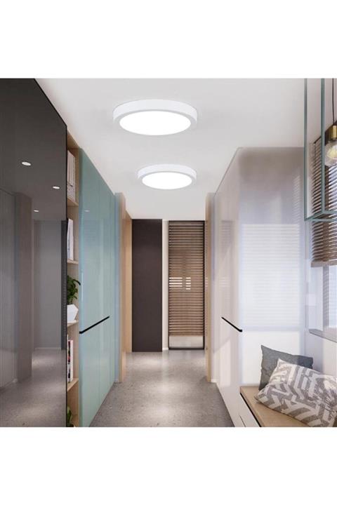 ADALED Led 18w Yuvarlak Beyaz Işık Sıvaüstü Slim Panel Tavan Aydınlatma Armatürü