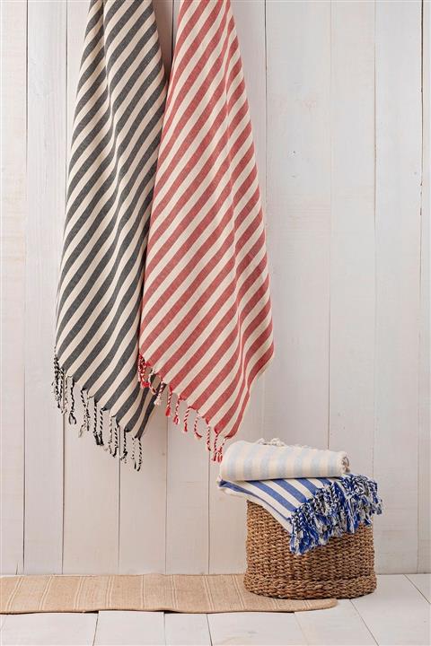 Botex Pamuk Retro Peştemal Kırmızı