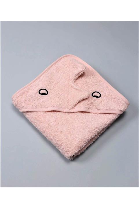 Cigit Unisex Çocuk Pudra Pembe Dinozor Figürlü Havlu
