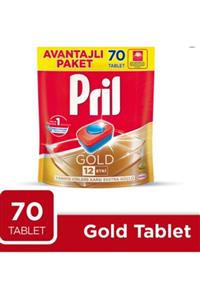 Pril Gold 12 Etki Bulaşık Makinesi Deterjanı 70 Tablet