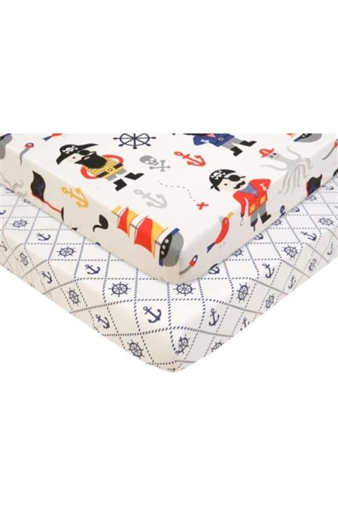 NAB Park Yatak Fitted Çarşaf 2'li Set Korsan Temalı 65x95 Cm