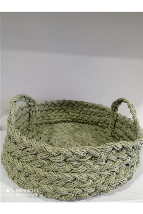 Comeket Kağı Ip Sepet Fıstık Yeşili