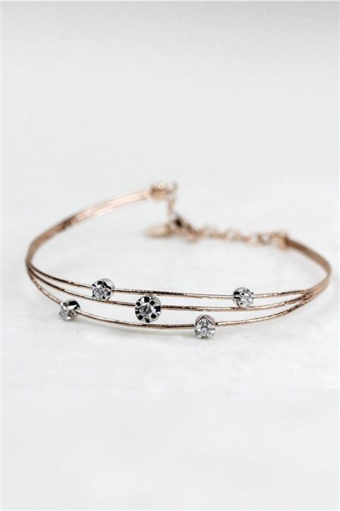 Başbuğ Mücevher 0.24 Karat Pırlantalı Tasarım Bileklik