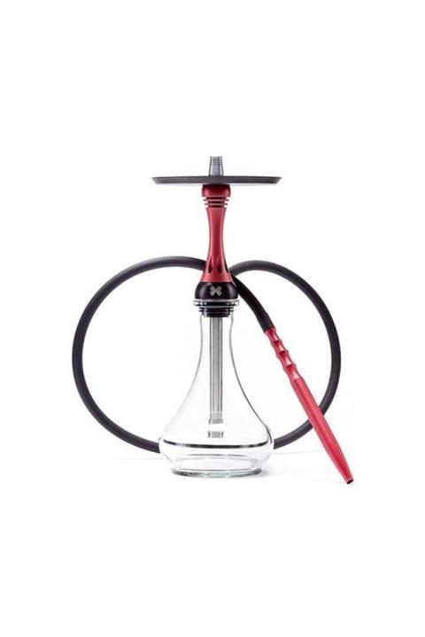 ALPHA HOOKAH Kırmızı Mat Rus Üretimi Nargile Takımı