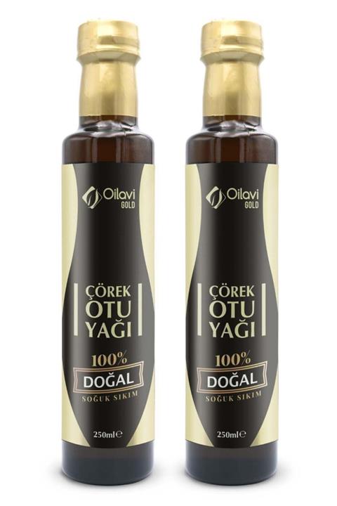 oilavi Çörek Otu Yağı - 2 X 250ml %100 Katkısız Soğuk Sıkım Toplam 500 Ml Gold