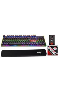 Rampage BYGAME-K1 RGB Led Frame Rainbow Mekanik Red Switch Gaming Oyuncu Klavyesi