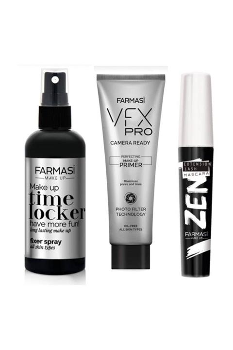 Farmasi Zen Maskara 8 Ml Makyaj Sabitleyici 115 Ml Ve Vfx Pro Makyaj Bazı 25 Ml