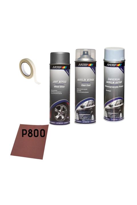 Motip Akrilik Jant Boyama Seti Universal Vernik + Astar 500 Ml  ,