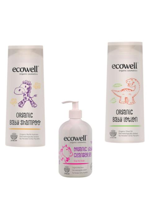 Ecowell Organik Bebek Bakım 3 Lü Set