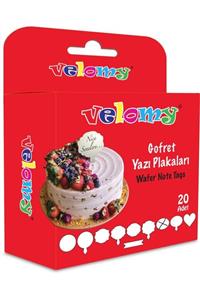 velomy Gofret Yazı Plaka 20 Adet Elips Şeklinde