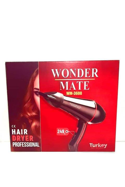Wonder Mate Siyah Fön Makinesi Wm-3600