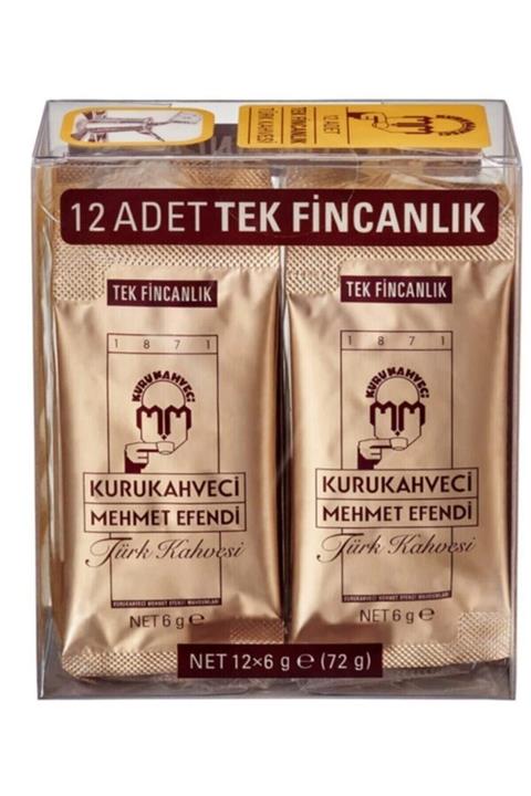 Kuru Kahveci Mehmet Efendi Tek Içimlik Türk Kahvesi 12 X 6 Gr