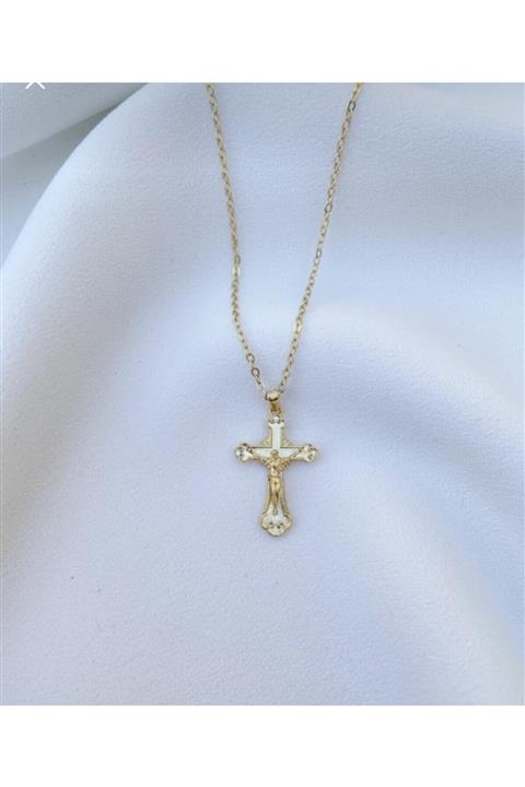 Claritas Takı Kadın Altın Kaplama Haç Kolye