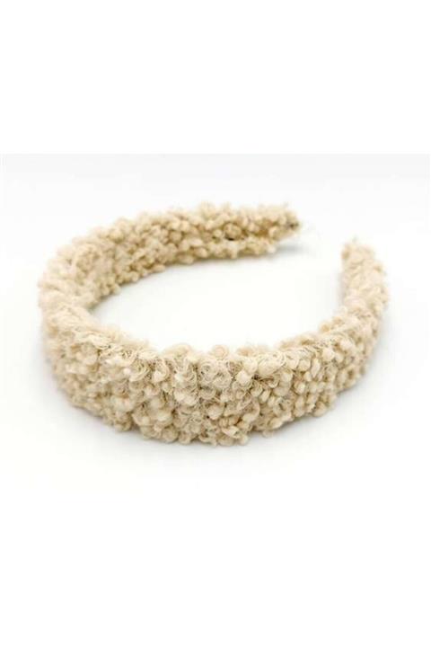 CSR AKSESUAR Krem Teddy Peluş Taç