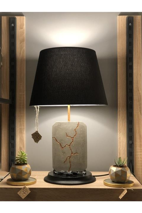 Talya Art Design Modern Bronz Lav Abajur, (iki Taraflı Kullanıma Uygundur)