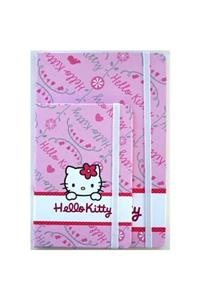 Hello Kitty Lastikli Defter 9,9 X 15 Çizgili