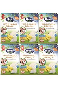 Hero Baby 200gr Gece Sütlü Muzlu Pirinçli 6 Lı Set Kaşık Maması