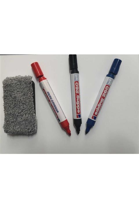 Edding Tahta Kalemi 3 Renk Ve Silgi 260