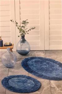 Karaca Home Barny Indigo Ikili Banyo Paspas Seti (60x100 + 50x60)