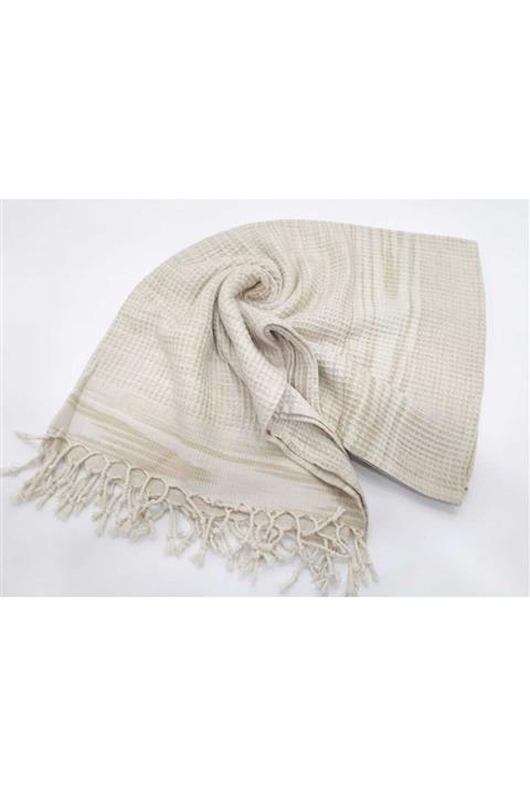 Peshtemal And Peshkir by HAKAN Tekstil Magıc Waffle Peştemal Bej