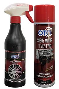 OTO55 Susuz Motor Temizleme Spreyi 500 Ml+demir Tozu & Balata Temizleyici 500 Ml