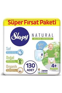 Sleepy Natural Külot Bez 4+ Numara Maxi Plus Süper Fırsat Paketi 130 Adet