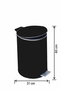 KGGOLDPAPER Boyalı Iç Kovalı Pedallı Çöp Kovası 40 lt