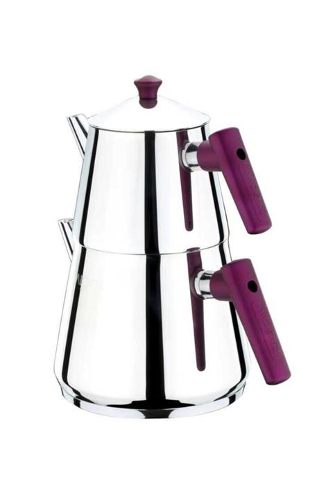 Akdeniz Piramit Soft Şiraz Bakalit Kulp Çaydanlık Mini