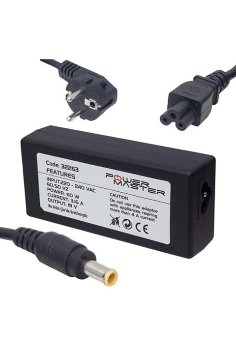 OEM Notebook Adaptör Sl-nba94-ad-sa02-samsung 19v/3.16a 5.5*3.0 Uç Powermaster (fast C75)