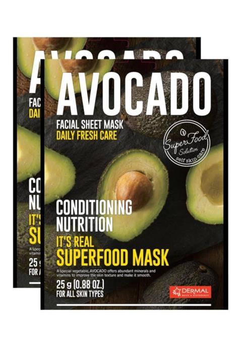 Dermal It's Real Super Gıda Maskesi Avokado 25gr 2'li Set