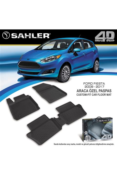 Sahler Ford Fiesta 2009-2017 Uyumlu 4.5d Havuzlu Paspas Siyah