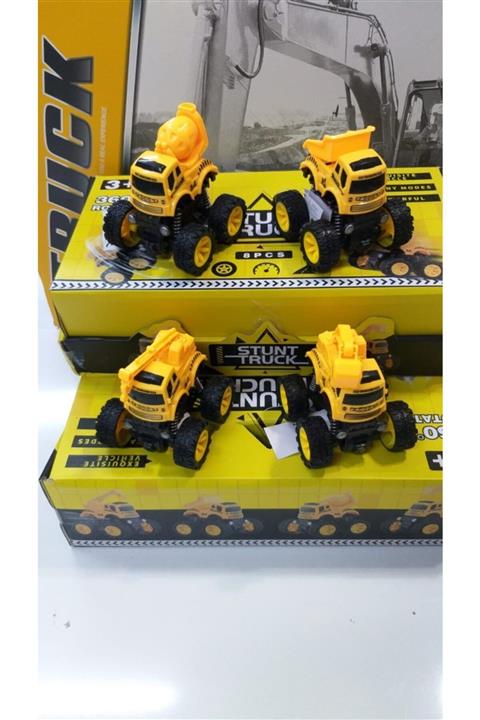 ulus oyuncak Oyuncak Iş Makinaları Seti Dozer, Kepçe, Mikser Ve Kamyon, Sürtmeli 4'lü Set