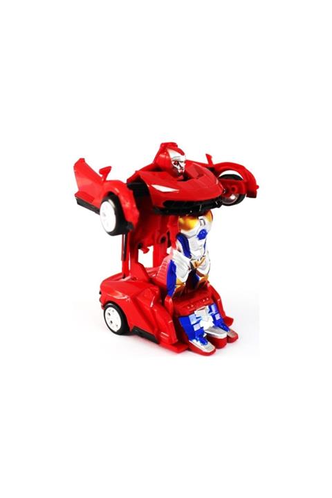 Vardem Arabaya Dönüşem Metal Robot Kırmızı Bugatti