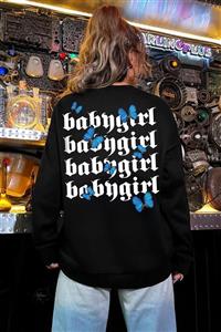 Millionaire Kadın Siyah Baby Girl Oversize Sweatshirt