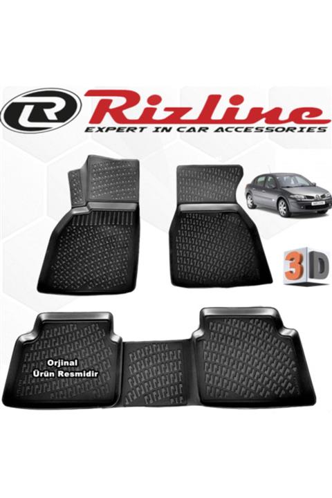 Rizline Renault Megane 2 3d Paspas Havuzlu Sedan 2004 - 2010 Arası Siyah 4 Parça Set