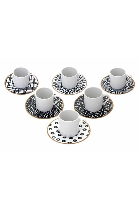 Porland Fractal Kahve Takımı 12 Parça