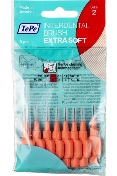 TePe Extra Soft Arayüz Fırçası Kırmızı 0,5mm 8'li