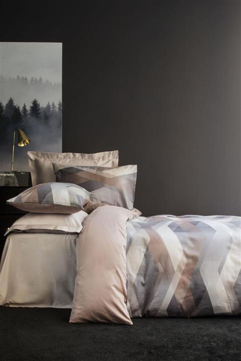 İssimo Home Helix Kahve Saten Nevresim Takımı Aile Seti