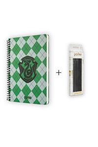 Mabbels Butik Back To School Harry Potter Slytherin Defter Ve 5li Kurşun Kalem Seti