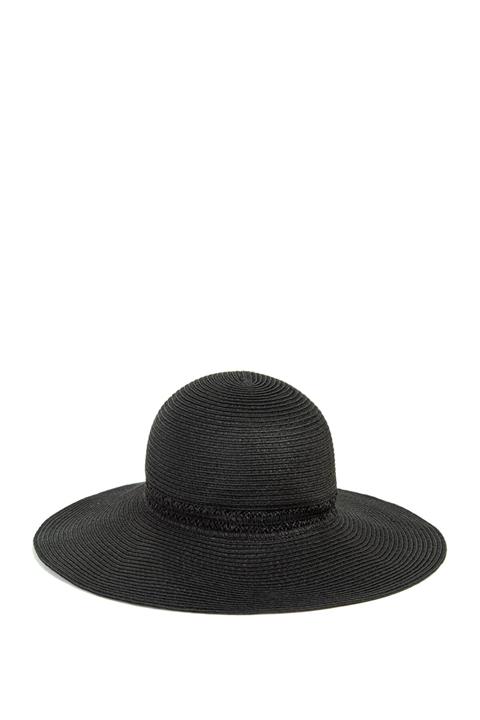 Mavi Siyah Hasır Şapka