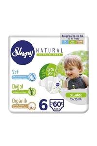 Sleepy Natural Bebek Bezi 6 Numara Xlarge 60 Adet (15-25 Kg)