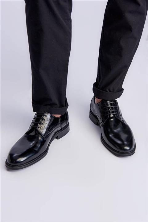 İnci Hakiki Deri Siyah Erkek Oxford Ayakkabı 120130008975