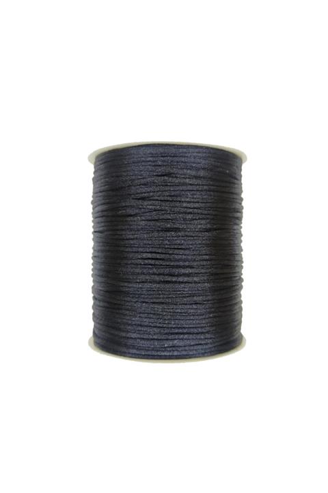 NZF TİCARET Floş Saten Ip , Kurdele Ipi Inceliğinde Siyah  1mm  (10 Metre Fiyatıdır)