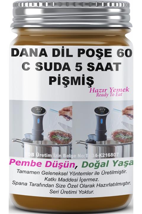 SPANA Dana Dil Poşe 60 C Suda 5 Saat Pişmiş Ev Yapımı Katkısız 330gr