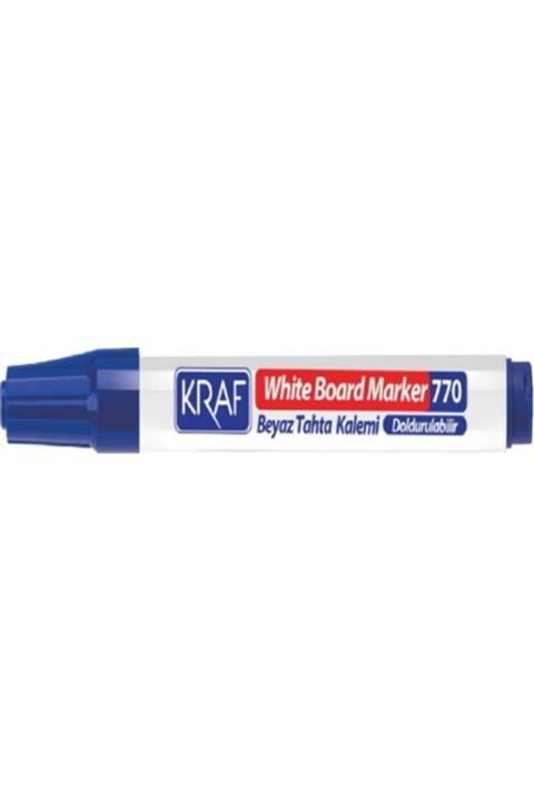 KRAF 110 Beyaz Tahta Kalemi Doldurulabilir Kırmızı 12'li Paket