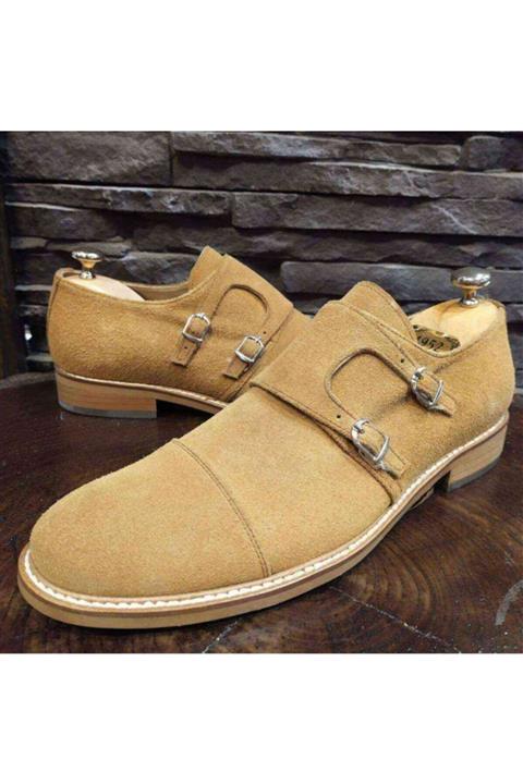 1952 Concept Taba Süet Çift Toka Loafer